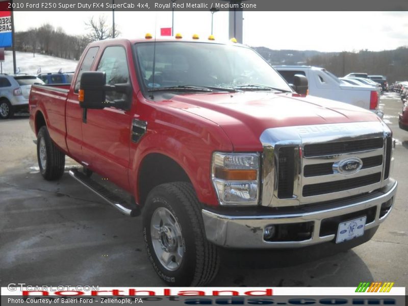 Royal Red Metallic / Medium Stone 2010 Ford F250 Super Duty FX4 SuperCab 4x4
