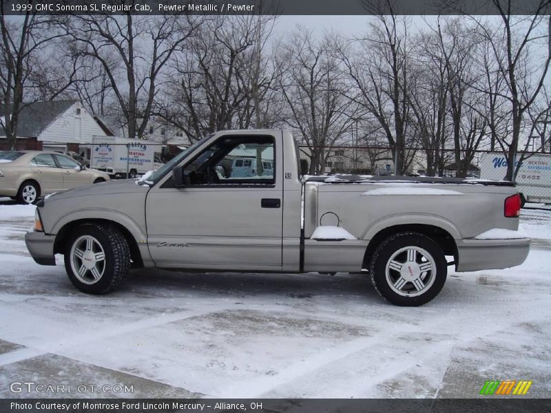Pewter Metallic / Pewter 1999 GMC Sonoma SL Regular Cab