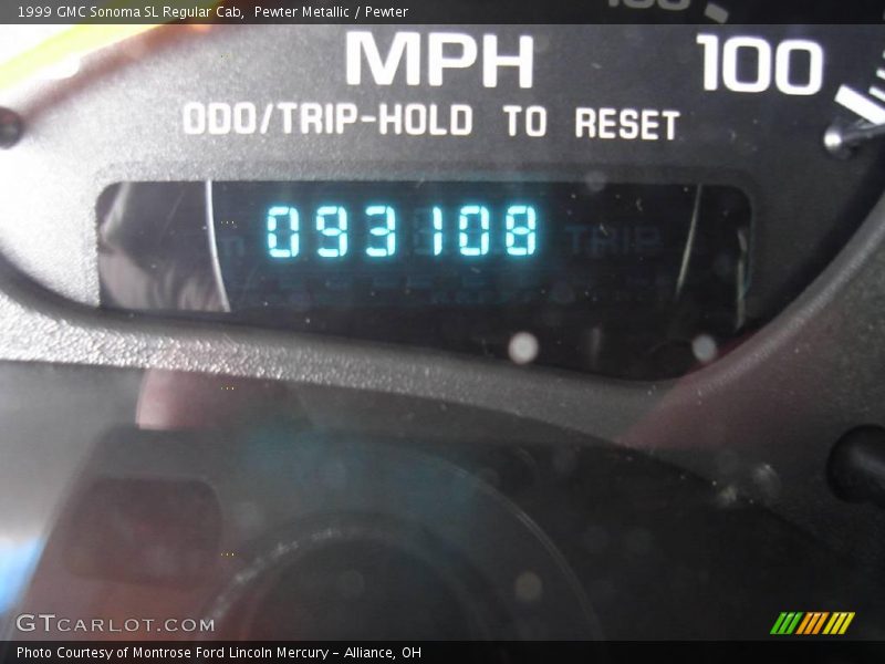 Pewter Metallic / Pewter 1999 GMC Sonoma SL Regular Cab