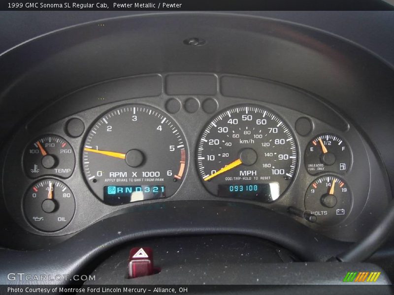 Pewter Metallic / Pewter 1999 GMC Sonoma SL Regular Cab