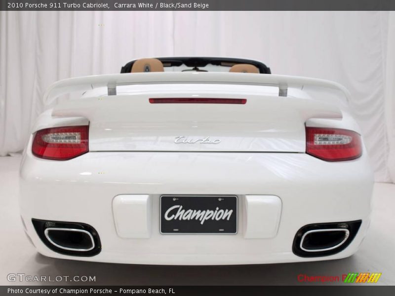 Carrara White / Black/Sand Beige 2010 Porsche 911 Turbo Cabriolet
