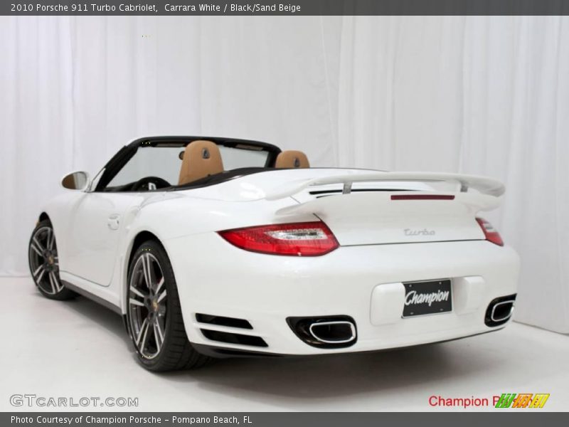 Carrara White / Black/Sand Beige 2010 Porsche 911 Turbo Cabriolet