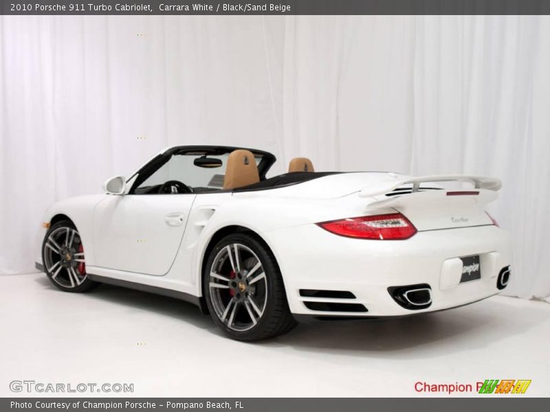 Carrara White / Black/Sand Beige 2010 Porsche 911 Turbo Cabriolet