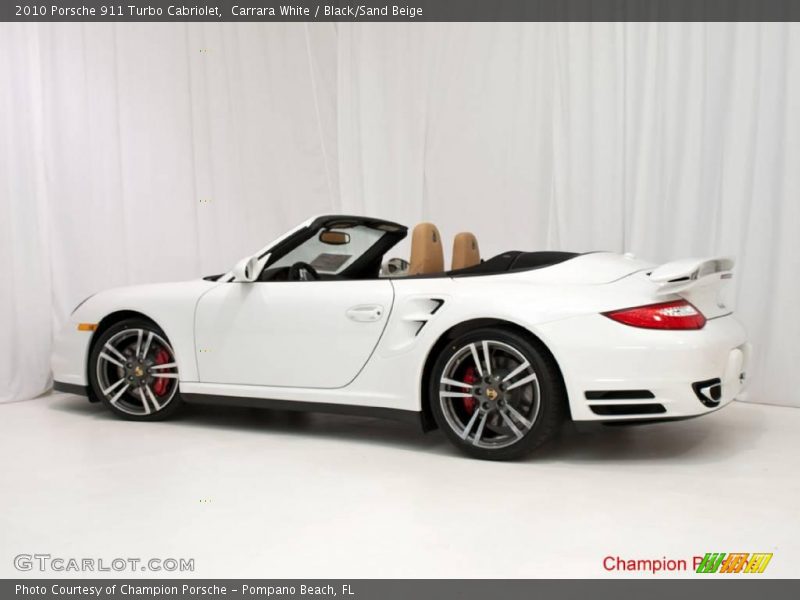 Carrara White / Black/Sand Beige 2010 Porsche 911 Turbo Cabriolet