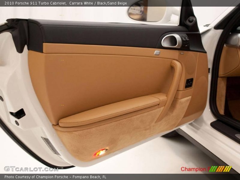 Carrara White / Black/Sand Beige 2010 Porsche 911 Turbo Cabriolet