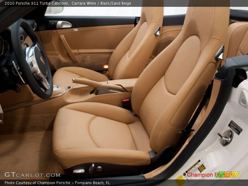 Carrara White / Black/Sand Beige 2010 Porsche 911 Turbo Cabriolet