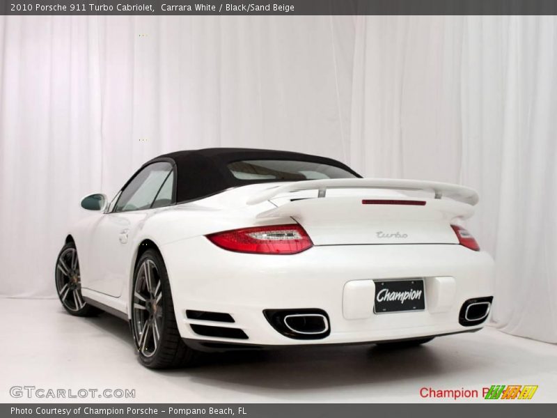 Carrara White / Black/Sand Beige 2010 Porsche 911 Turbo Cabriolet