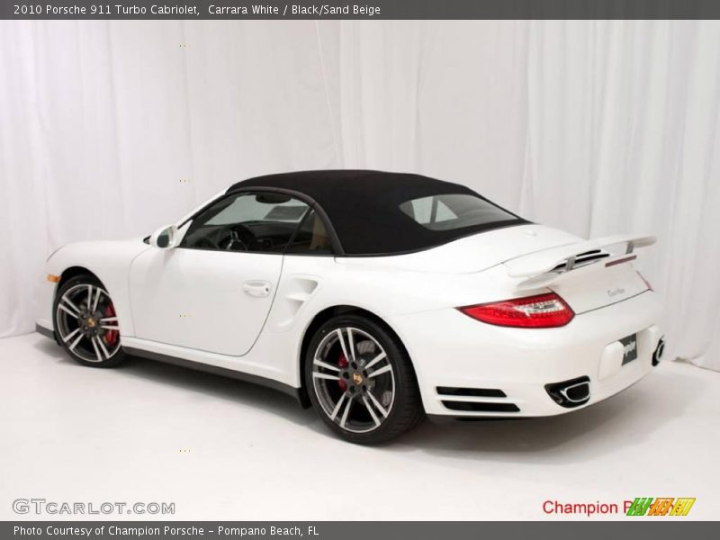 Carrara White / Black/Sand Beige 2010 Porsche 911 Turbo Cabriolet