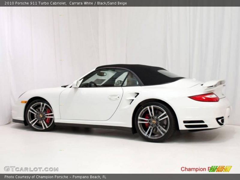 Carrara White / Black/Sand Beige 2010 Porsche 911 Turbo Cabriolet
