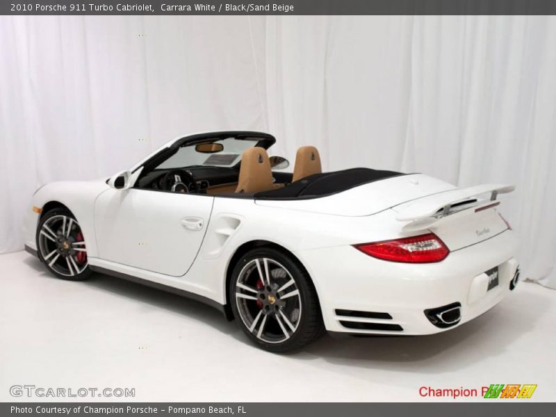 Carrara White / Black/Sand Beige 2010 Porsche 911 Turbo Cabriolet