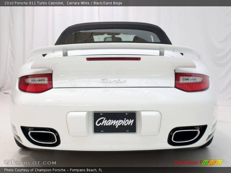 Carrara White / Black/Sand Beige 2010 Porsche 911 Turbo Cabriolet