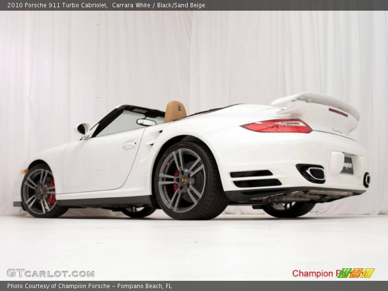 Carrara White / Black/Sand Beige 2010 Porsche 911 Turbo Cabriolet