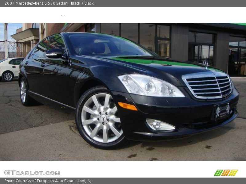 Black / Black 2007 Mercedes-Benz S 550 Sedan