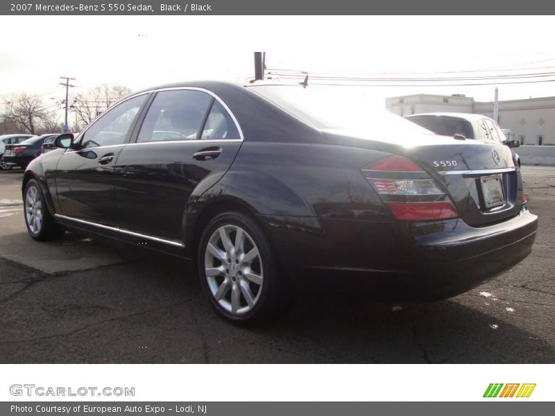 Black / Black 2007 Mercedes-Benz S 550 Sedan