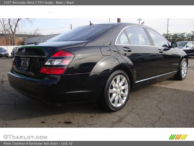 Black / Black 2007 Mercedes-Benz S 550 Sedan