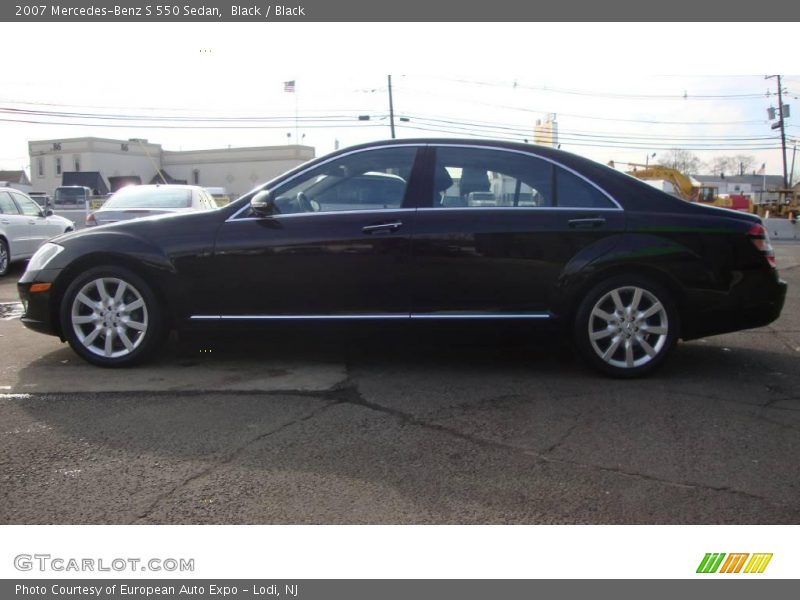 Black / Black 2007 Mercedes-Benz S 550 Sedan