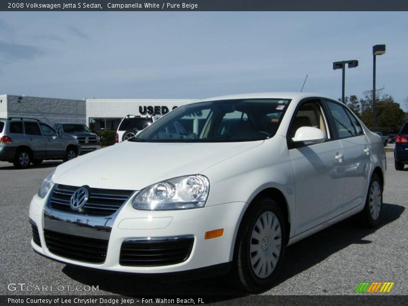 Campanella White / Pure Beige 2008 Volkswagen Jetta S Sedan