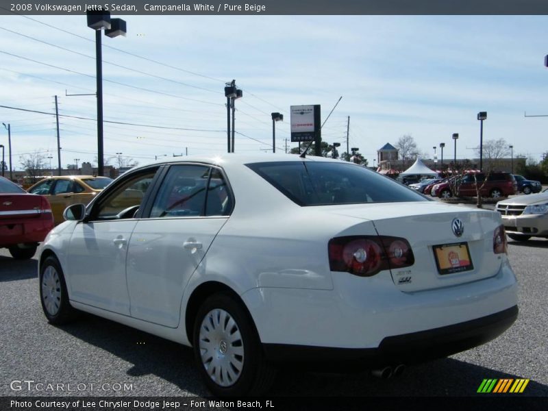 Campanella White / Pure Beige 2008 Volkswagen Jetta S Sedan