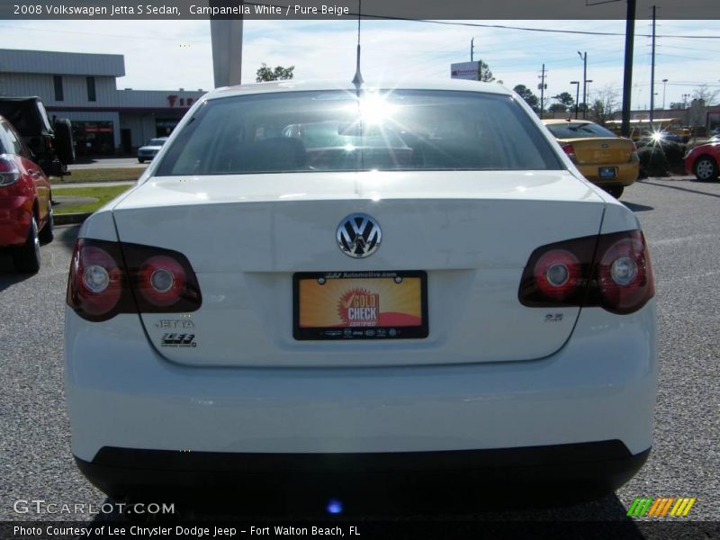 Campanella White / Pure Beige 2008 Volkswagen Jetta S Sedan