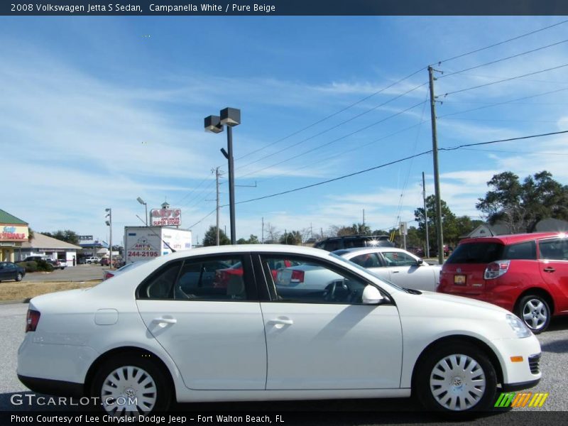 Campanella White / Pure Beige 2008 Volkswagen Jetta S Sedan