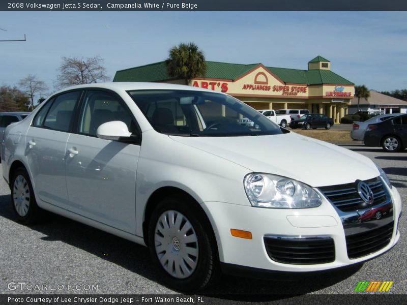 Campanella White / Pure Beige 2008 Volkswagen Jetta S Sedan