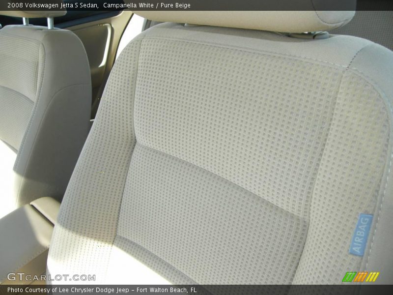 Campanella White / Pure Beige 2008 Volkswagen Jetta S Sedan