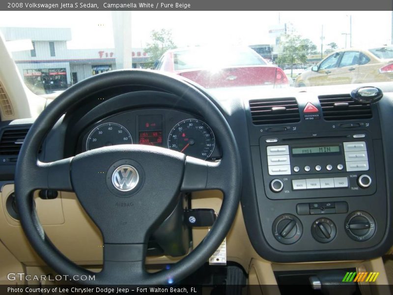 Campanella White / Pure Beige 2008 Volkswagen Jetta S Sedan