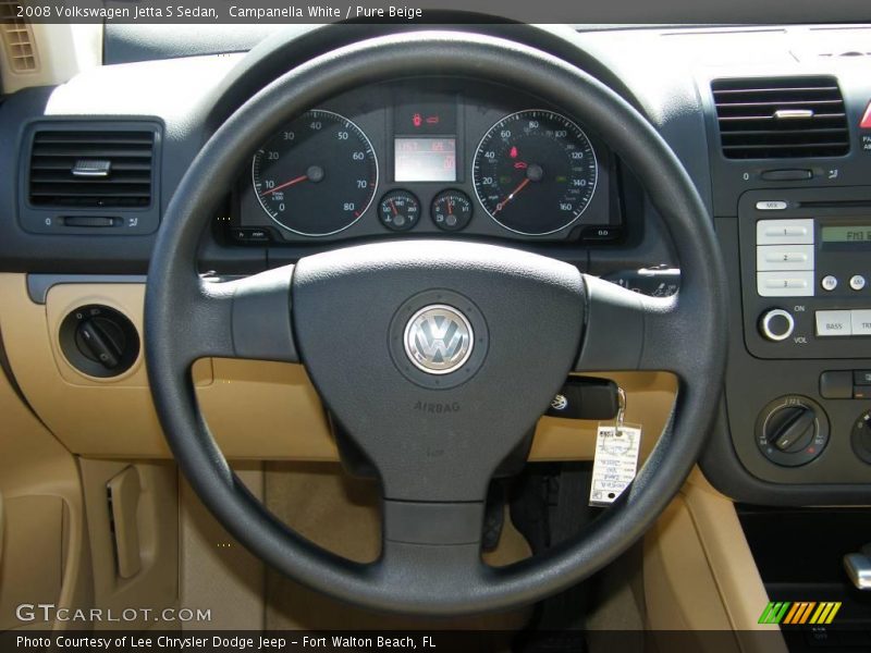 Campanella White / Pure Beige 2008 Volkswagen Jetta S Sedan