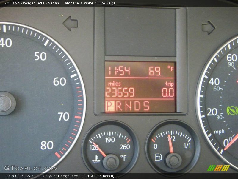 Campanella White / Pure Beige 2008 Volkswagen Jetta S Sedan