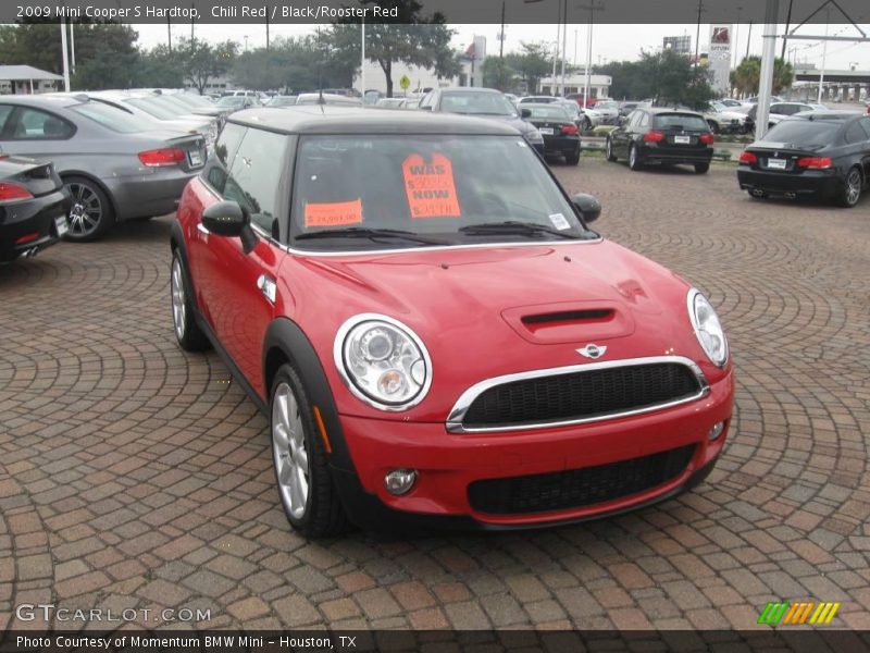Chili Red / Black/Rooster Red 2009 Mini Cooper S Hardtop
