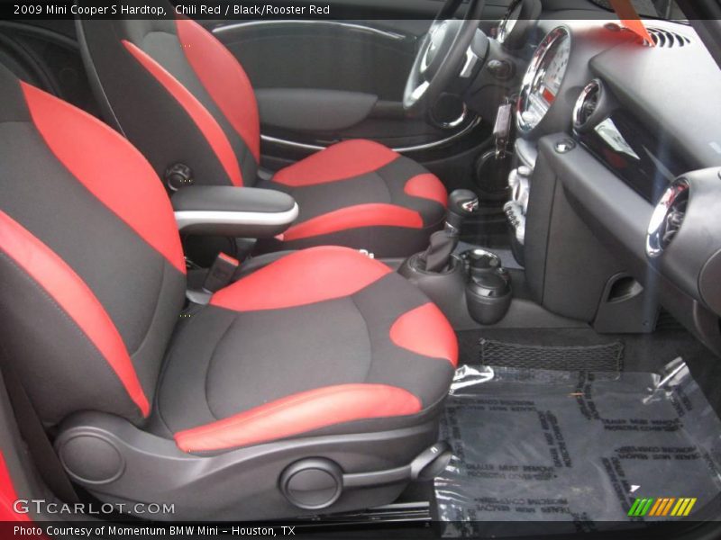 2009 Cooper S Hardtop Black/Rooster Red Interior