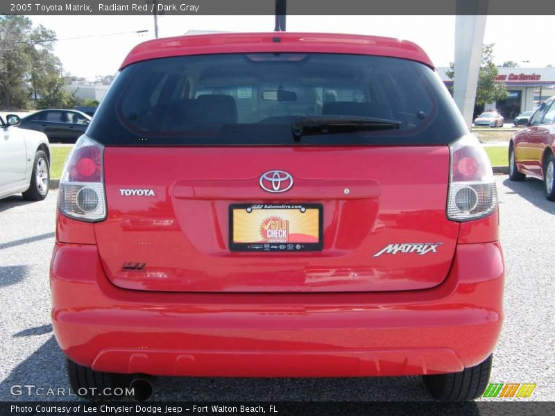 Radiant Red / Dark Gray 2005 Toyota Matrix