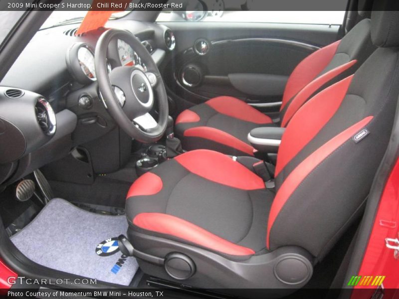  2009 Cooper S Hardtop Black/Rooster Red Interior