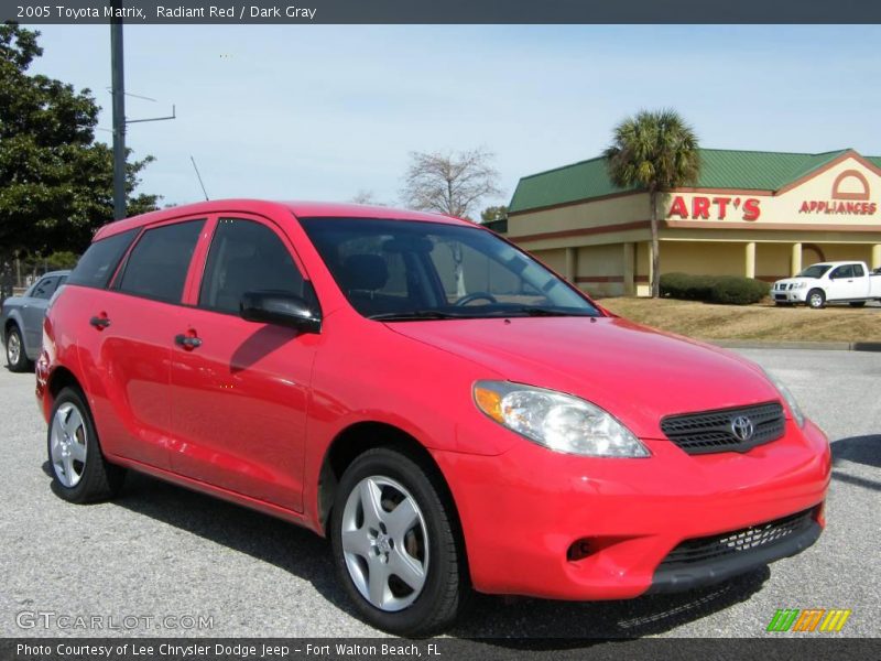 Radiant Red / Dark Gray 2005 Toyota Matrix