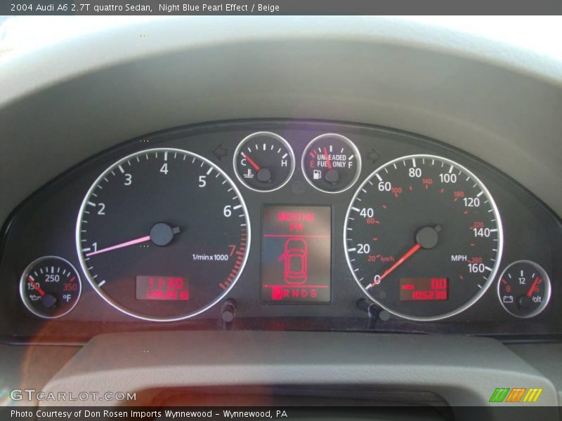 Night Blue Pearl Effect / Beige 2004 Audi A6 2.7T quattro Sedan