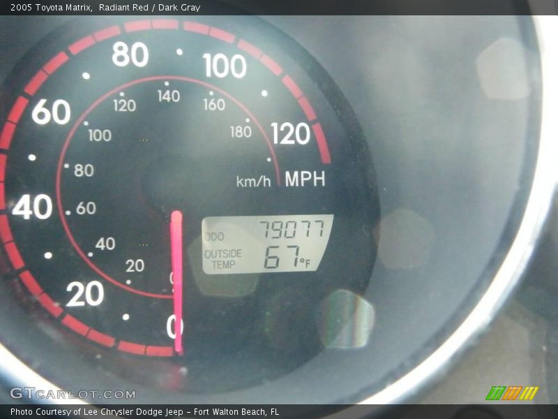 Radiant Red / Dark Gray 2005 Toyota Matrix