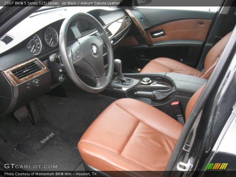 Jet Black / Auburn Dakota Leather 2007 BMW 5 Series 525i Sedan
