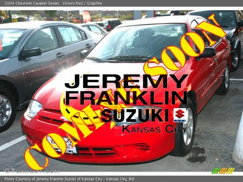 Victory Red / Graphite 2004 Chevrolet Cavalier Sedan