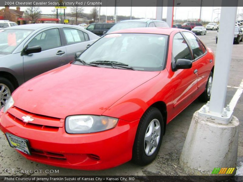 Victory Red / Graphite 2004 Chevrolet Cavalier Sedan