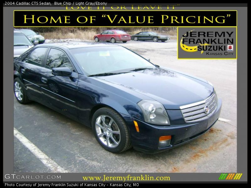 Blue Chip / Light Gray/Ebony 2004 Cadillac CTS Sedan