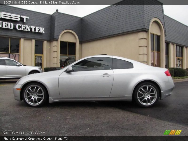 Brilliant Silver Metallic / Stone 2005 Infiniti G 35 Coupe