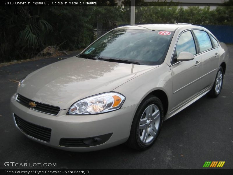 Gold Mist Metallic / Neutral 2010 Chevrolet Impala LT