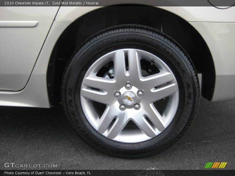 Gold Mist Metallic / Neutral 2010 Chevrolet Impala LT