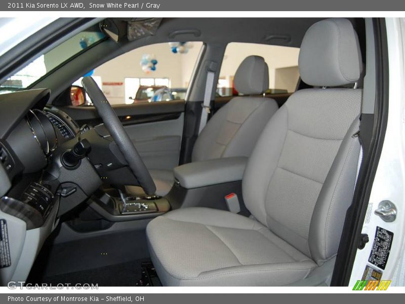 Snow White Pearl / Gray 2011 Kia Sorento LX AWD