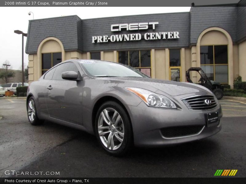 Platinum Graphite Gray / Stone 2008 Infiniti G 37 Coupe