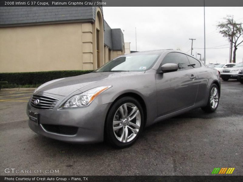Platinum Graphite Gray / Stone 2008 Infiniti G 37 Coupe