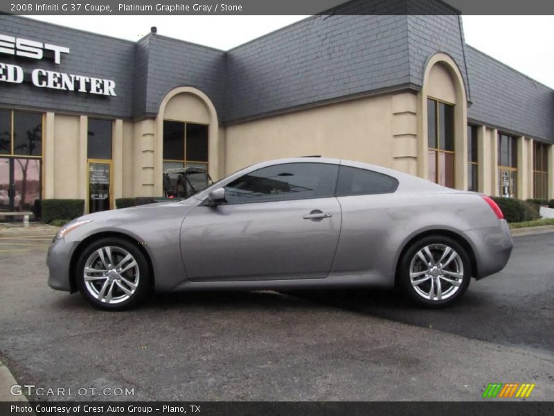 Platinum Graphite Gray / Stone 2008 Infiniti G 37 Coupe