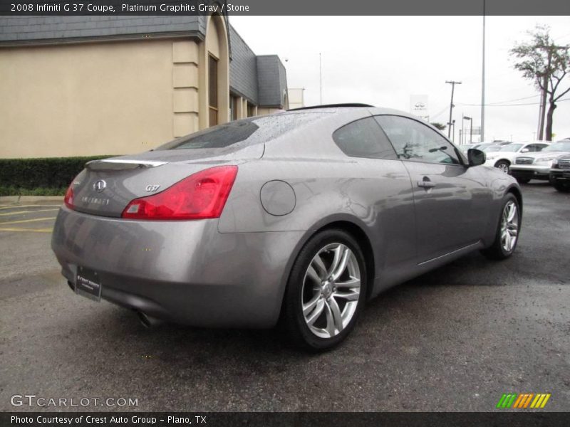 Platinum Graphite Gray / Stone 2008 Infiniti G 37 Coupe