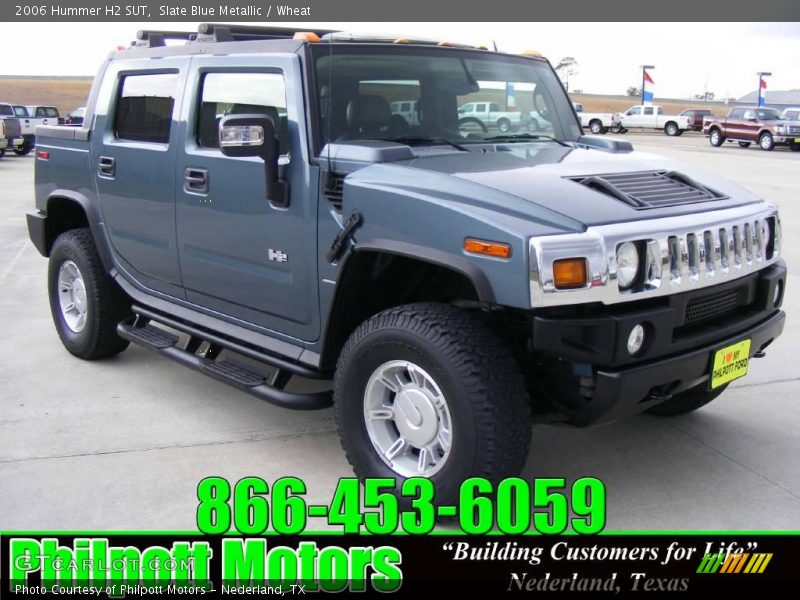 Slate Blue Metallic / Wheat 2006 Hummer H2 SUT
