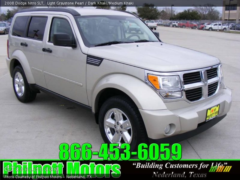 Light Graystone Pearl / Dark Khaki/Medium Khaki 2008 Dodge Nitro SLT